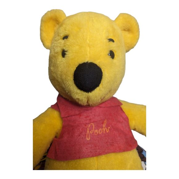VTG Winnie The Pooh Large Stuffed Animal Pooh Bear Plush 20" w/ Red Shirt - Picture 5 of 7